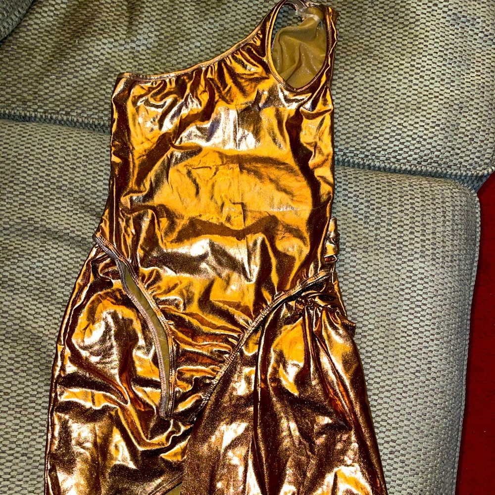 Two piece gold bodysuit set
